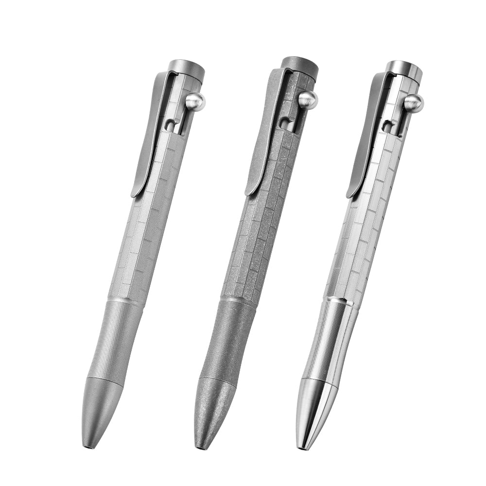 Titanium Tactical Pen Custom Outdoor Utility tool Self-Glass Breaker Defender with Safety & Survival Features Travel Gift