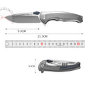 M390 Titanium Alloy Knife Plain Edge Wilderness Self-Defense Folding Knife M90 Steel Titanium Survival Knives for Outdoor
