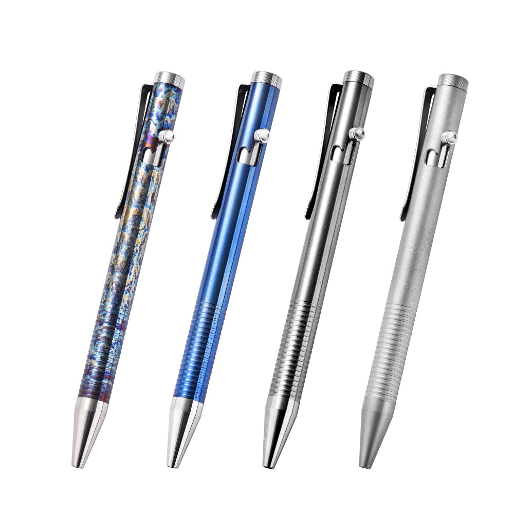 PioneerEDC High-End Titanium Alloy EDC Tactical Pen Outdoor Self-Defense Bolt Ball Pen Multifunctional Camping & Hiking Product