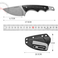 PioneerEDC Fixed Blade Outdoor Hunting Knife Micarta Handle 14C28N Steel with Kydex Sheath for Survival Campaign