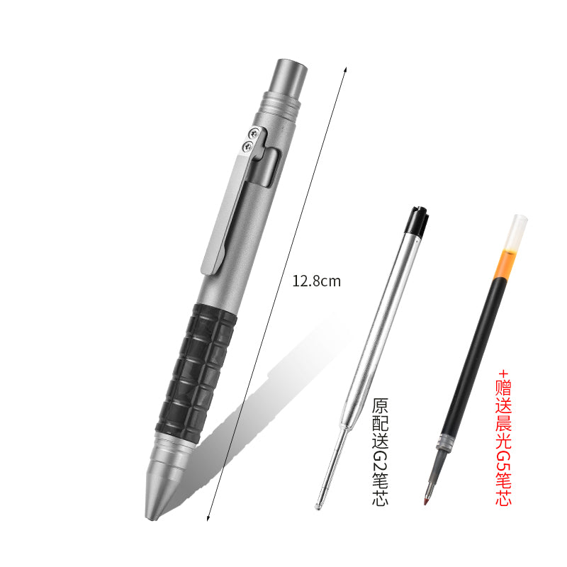 New Titanium Alloy Tactical Survival Pen Self-Defense Multifunction Ballpoint Outdoor Bolt Action Tool