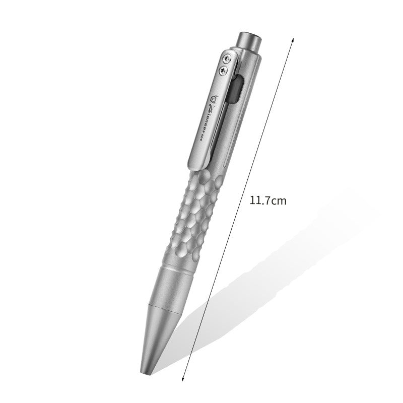 Pioneeredc Factory EDC Titanium Alloy Tactical Pen Stress-Relief Bolt-Action Lightweight High-End Business Signature Pen
