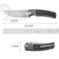 PioneerEDC Titanium Outdoor Knife D2 Blade Folding Knife Titanium Carbon Fiber Pocket Knife Bulk Wholesale Knives Made in China