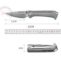 PioneerEDC Titanium Outdoor Folding Pocket Knife M390 Plain Edge Titanium Alloy Handle Self Defence Hunting Knife Men's Knife