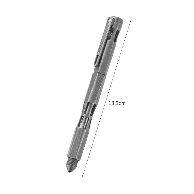 PioneerEDC Outdoor Titanium Alloy Multi-Functional Self-Defense Tactical Pen with Tungsten Steel Tip Portable EDC Signature Pen