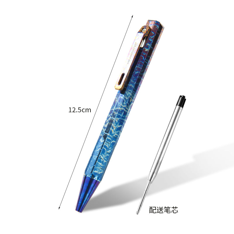 PioneerEDC Orignal Design Titanium Edc Pen Custom logo Fountain Pen Luxury Self Defense Tactical Pen for Camping and Hiking
