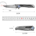 PioneerEDC Titanium Alloy Pocket Knife D2 Blade Outdoor Camping Folding Self Defense Multifunctional Cutting Tool
