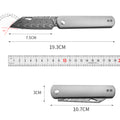PioneerEDC Folding Knife TC4 Titanium Alloy Damascus Steel Knife Colorful Carving Portable Outdoor Folding Titanium Knives China