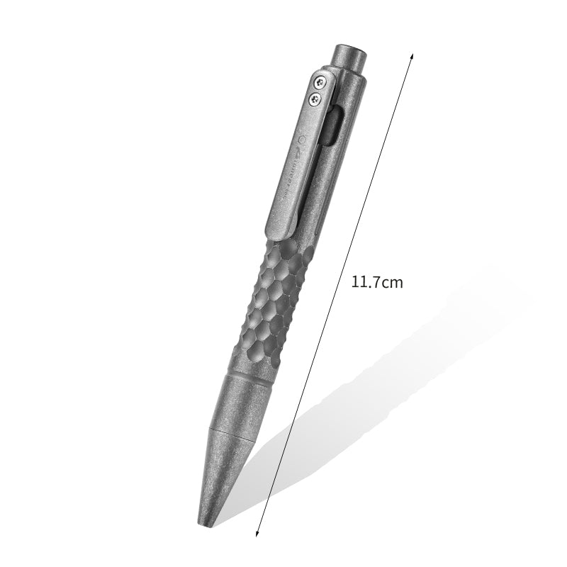 Pioneeredc Factory EDC Titanium Alloy Tactical Pen Stress-Relief Bolt-Action Lightweight High-End Business Signature Pen