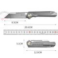 PioneerEDC 2026 Original Design Titanium Pocket Knife Straight Back Titanium Edc Folding Knife D2 Premium Titanium Blue Knife