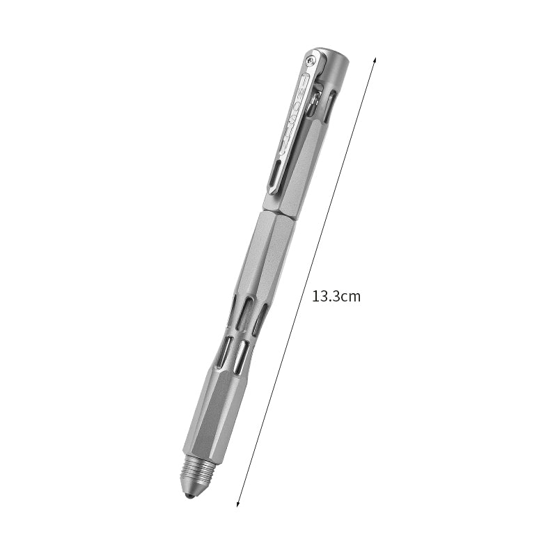 PioneerEDC Outdoor Titanium Alloy Multi-Functional Self-Defense Tactical Pen with Tungsten Steel Tip Portable EDC Signature Pen