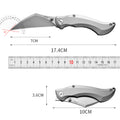 PioneerEDC Titanium Alloy M390 Folding Knife Color-Engraved Portable Outdoor Small Knife Stainless Steel Survival Knife