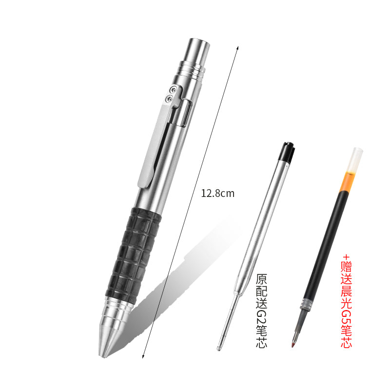New Titanium Alloy Tactical Survival Pen Self-Defense Multifunction Ballpoint Outdoor Bolt Action Tool