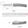PioneerEDC Hand-Engraved titanium pocket knife M390 Blade camping folding knife outdoor portable edc collection tool for play