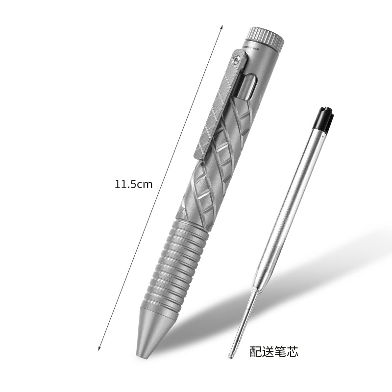 PioneerEDC Multi-functional Stress-relief Gyro Titanium Alloy Tactical Pen Business Gift Portable Signature Fountain Pen EDC