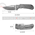 PioneerEDC Folding Knife Gr5 Titanium Handle 2026 Titanium Pocket Knife D2 Steel Blade Carving Titanium Professional Knife