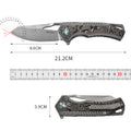 PioneerEDC M390 Pocket Knife Titanium Alloy Folding Knife  Outdoor Portable Tactical Knife