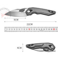 PioneerEDC Titanium Alloy Folding Knife-D2 Steel Blade, Box Cutter Utility Knife for Camping, Hiking & Everyday Carry