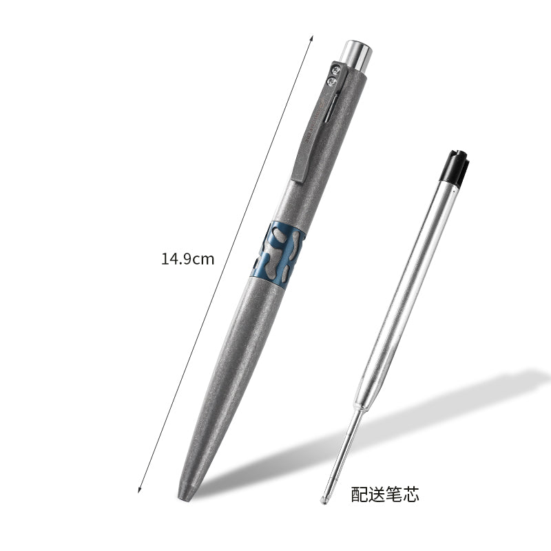 PioneerEDC Portable Lightweight Hollow-carved Titanium Alloy Tactical Pen Outdoor Stress-relief Signature Pen for Camping