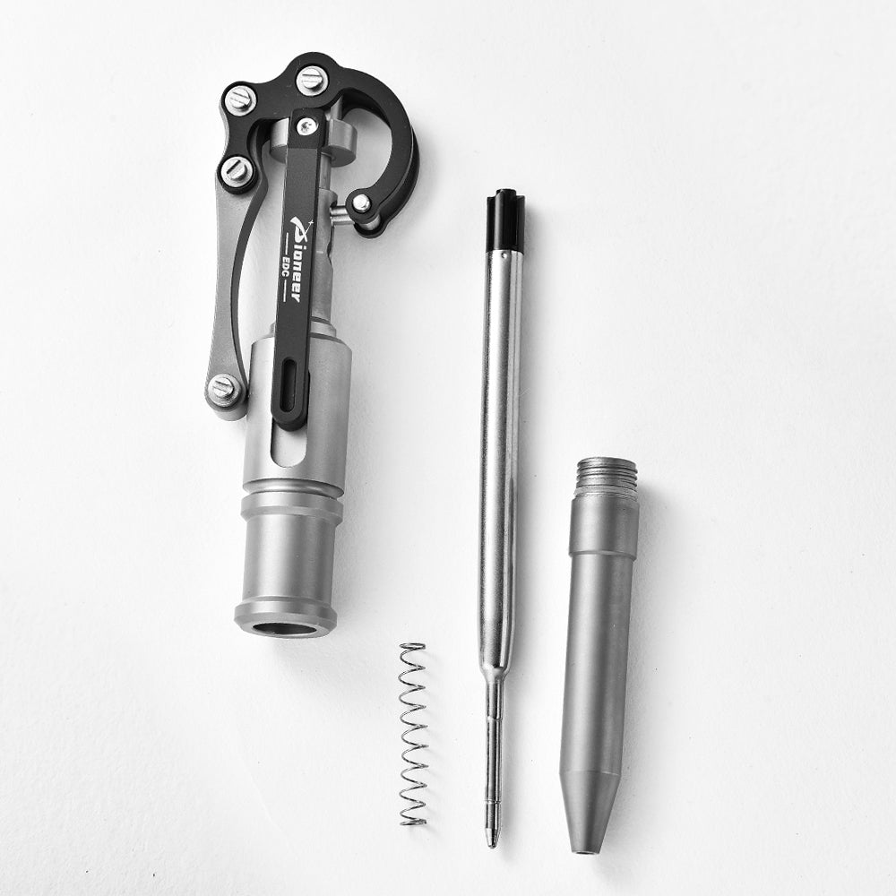 PioneerEDC Luxury Multi-Functional Titanium Alloy Tactical Pen Outdoor Decompression EDC with Camping & Hiking Features Gifts