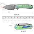 PioneerEDC original design crystal titanium knife M390 blade self defense pocket knife premium edc titanium tactical knife