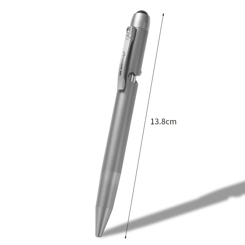 PioneerEDC Crystal Titanium Signature Pen - Lightweight & Portable, Smooth Writing Multifunctional Edc Tool for Self-defense