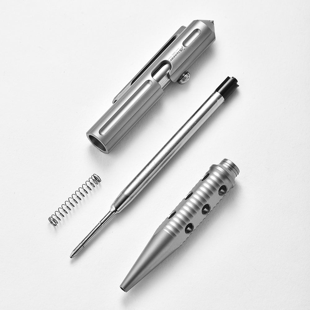 2026 Custom Logo Titanium Alloy Tactics Pen Outdoor Tungsten Steel Window Breaking Tool for Camping Hiking Neutral Business