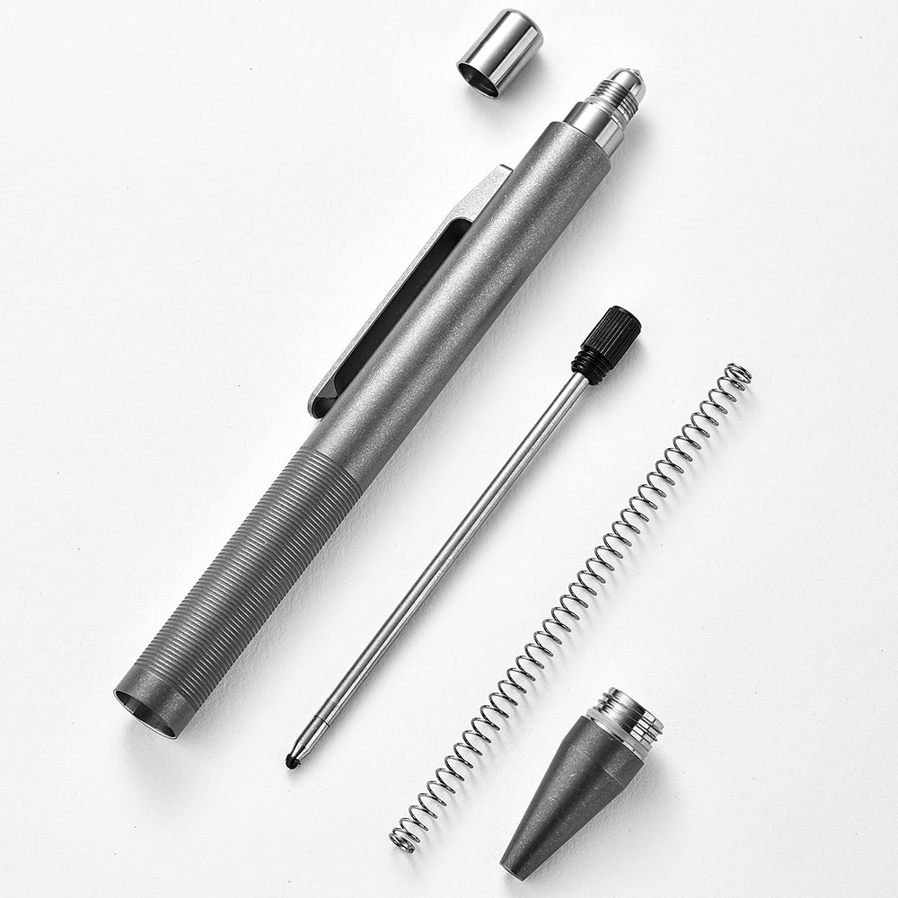 Factory Direct Titanium Alloy Tactical Pen Self-Defense Pocket Pen with Tungsten Steel Head for Camping & Hiking
