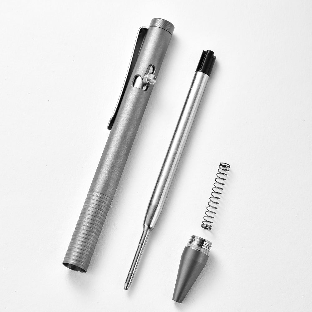 PioneerEDC High-End Titanium Alloy EDC Tactical Pen Outdoor Self-Defense Bolt Ball Pen Multifunctional Camping & Hiking Product