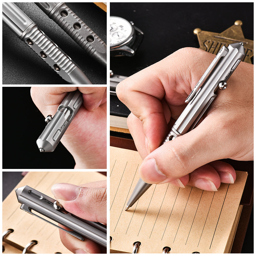 2026 Custom Logo Titanium Alloy Tactics Pen Outdoor Tungsten Steel Window Breaking Tool for Camping Hiking Neutral Business