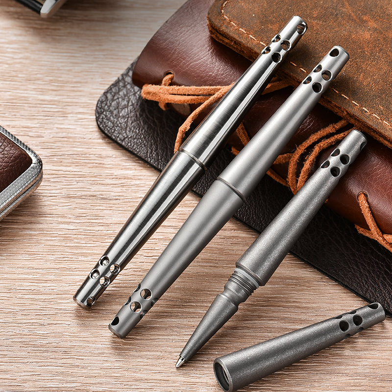 Direct Sale Manufacturer Titanium Alloy Tactical Pen for Self-Defense EDC Multifunctional Outdoor  Camping Hiking Pen