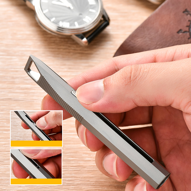 PioneerEDC Titanium Alloy Multi-Tool Pen Retractable Tactical EDC for Outdoor Climbing Tours Promotional Mini Camping Pen