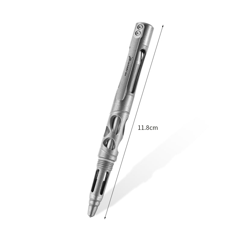 PioneerEDC Titanium Alloy Portable Pen Multitool Utility Pen Multifunctional Training Metal EDC Pen with Logo for Camping Hiking