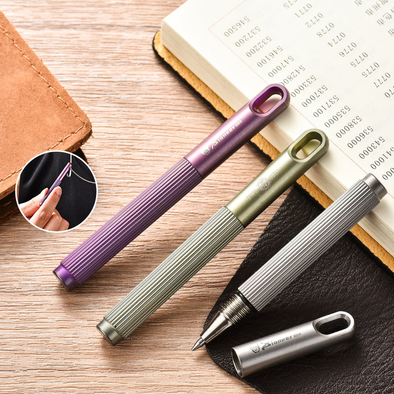 PioneerEDC New Vintage Tactical Pen Portable Handmade Ballpoint Pen Titanium Ballpoint Penself Defence Tactical Pen for Gift