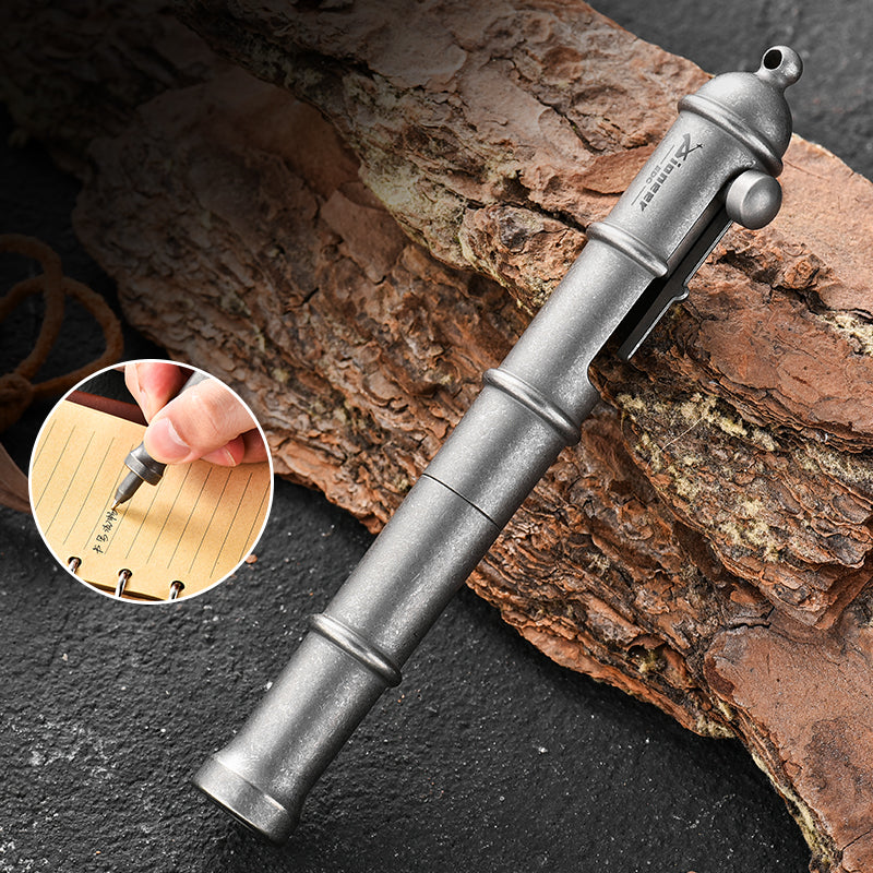 High-End Signature Luxurious Titanium Alloy Tactical Pen Multifunction EDC Pen for Camping & Hiking Factory Direct Sales