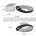 PioneerEDC Tactical Titanium Folding Knife 14C28N Steel Blade Portable Survival Titanium Knife Scales Handles Titanium Edc Knife