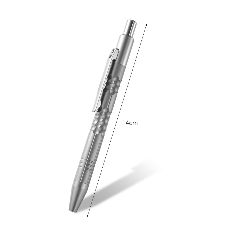PioneerEDC  Titanium Tactical Pen Multi-functional Outdoor Survival Salf Defence Hammered Finish Self-defense Pen with Gift Box