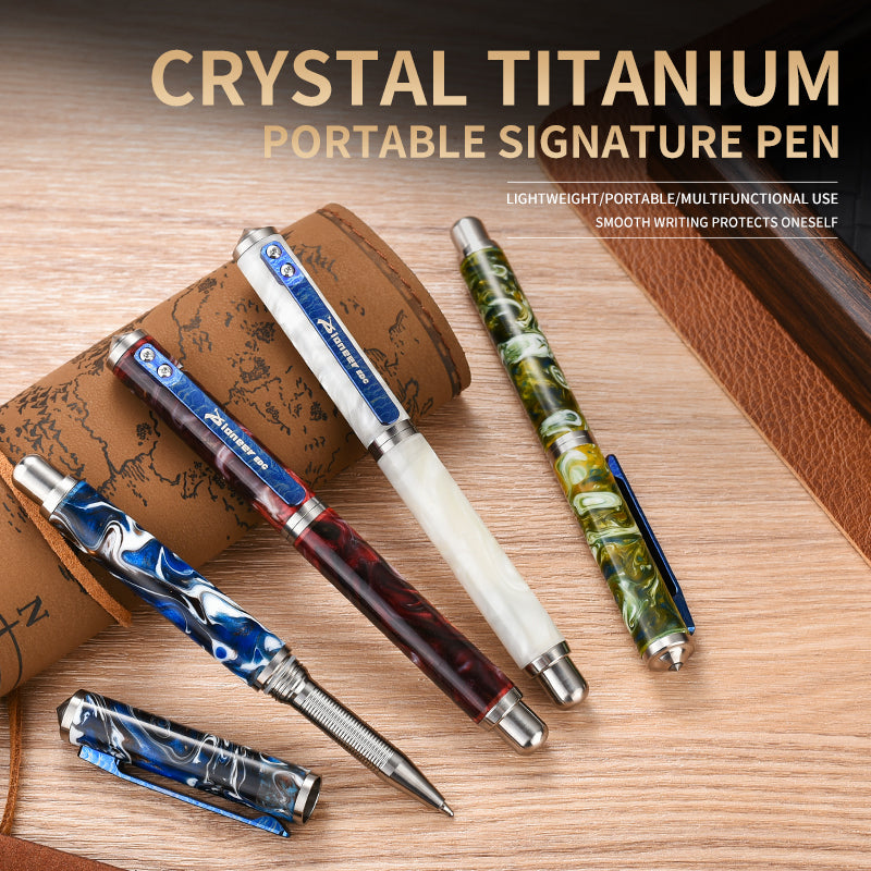 Titanium Alloy Outdoor Self-defense Window-breaking Tactical Pen; Portable Multi-functional Resin Ballpoint Pen Perfect Gifting