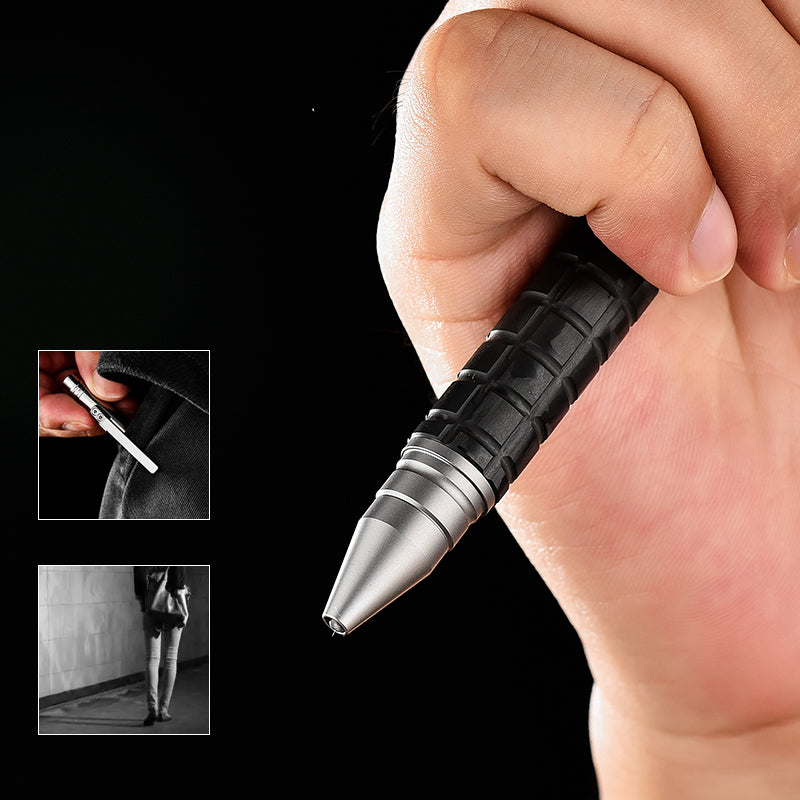 New Titanium Alloy Tactical Survival Pen Self-Defense Multifunction Ballpoint Outdoor Bolt Action Tool