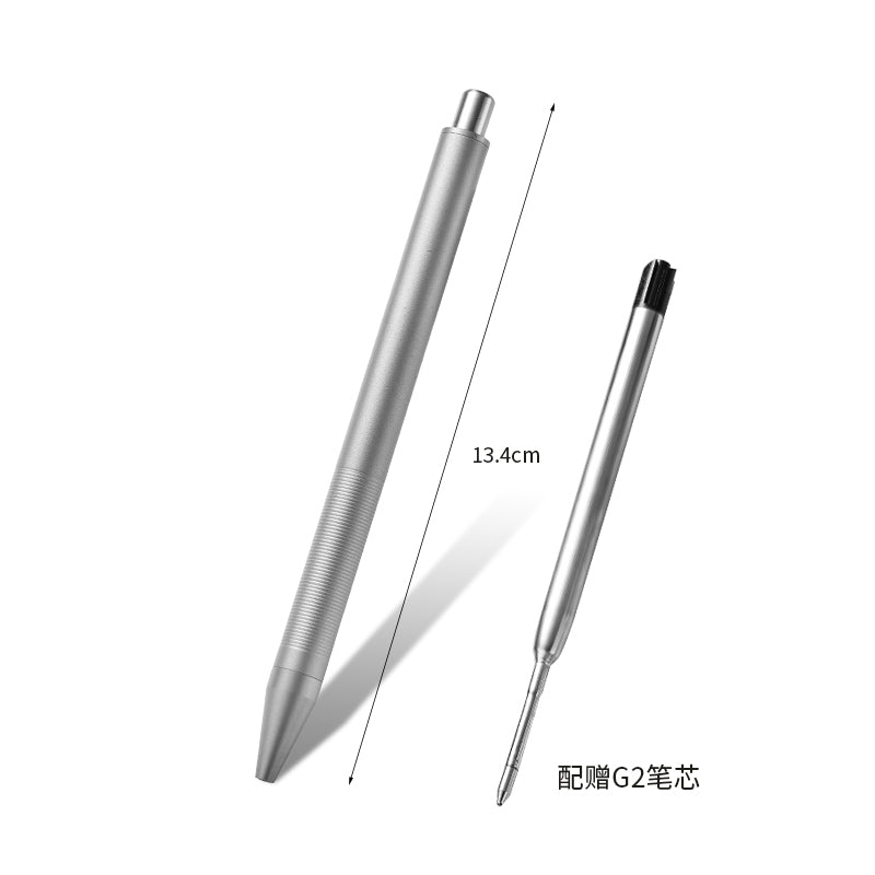 PioneerEDC Titanium Alloy Tactical Portable Signature Pen Hollowed-Out Self-Defense Feature with Pin Type Camping Hiking