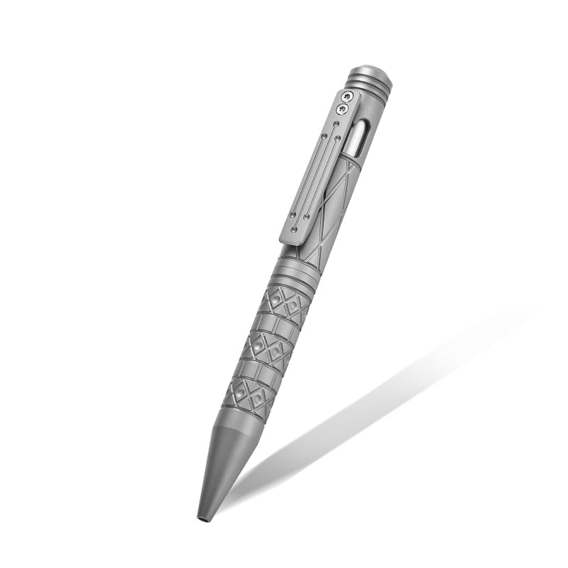 PioneerEDC Titanium Alloy Tactical EDC Signature Pen Hollowed-out Self-Defense Pin Type Self-Defense Camping Hiking Tool