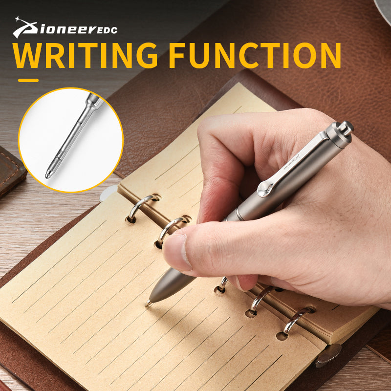 PioneerEDC Titanium Lightweight Luxury Business Metal Pen Portable Multi-Functional Ballpoint for Casual Climbing Tours