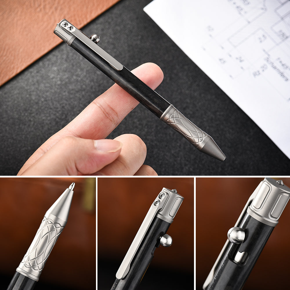 High Quality Titanium Utility Fountain Pen Tungsten Steel Metal with Glass Breaker for Office Use for Camping & Hiking