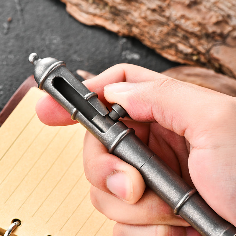 High-End Signature Luxurious Titanium Alloy Tactical Pen Multifunction EDC Pen for Camping & Hiking Factory Direct Sales