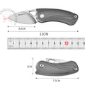 PioneerEDC Tactical Titanium Folding Knife-14C28N Steel Blade Portable Survival Knife for Camping Adventure Self-Defense