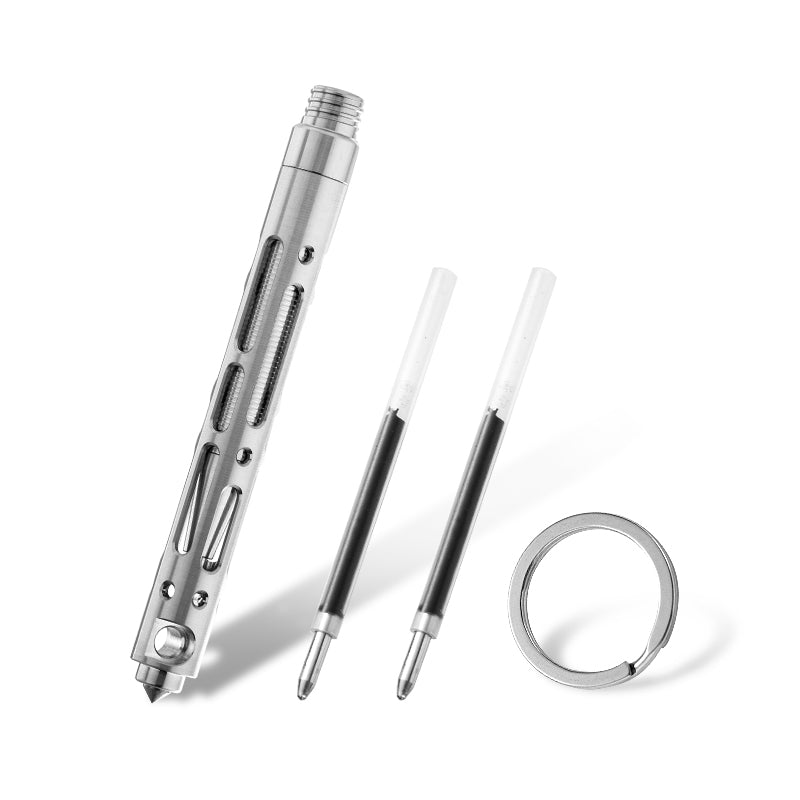 PioneerEDC Tactical Pen Factory Outlet Mini Titanium Alloy Tactical Pen Self-Defense Tool for Camping & Hiking Titanium EDC