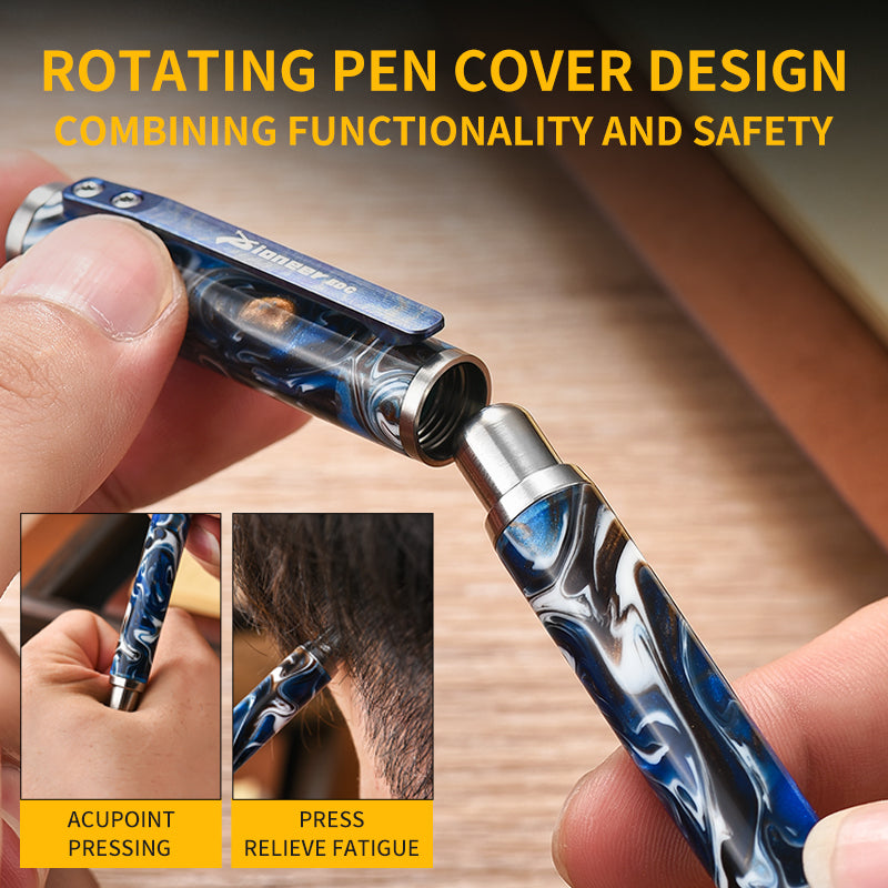 Titanium Alloy Outdoor Self-defense Window-breaking Tactical Pen; Portable Multi-functional Resin Ballpoint Pen Perfect Gifting