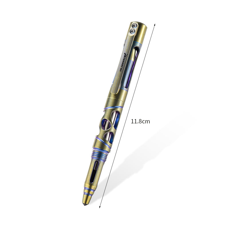 PioneerEDC Titanium Alloy Portable Pen Multitool Utility Pen Multifunctional Training Metal EDC Pen with Logo for Camping Hiking