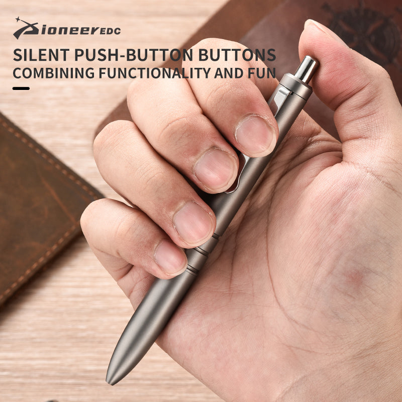 PioneerEDC Titanium Lightweight Luxury Business Metal Pen Portable Multi-Functional Ballpoint for Casual Climbing Tours