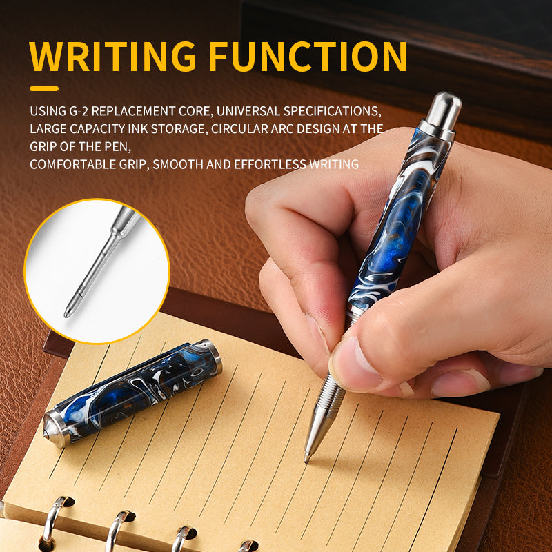 Titanium Alloy Outdoor Self-defense Window-breaking Tactical Pen; Portable Multi-functional Resin Ballpoint Pen Perfect Gifting